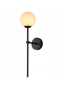 Kinkiet Piruleta Czarny z Białym Kloszem IP44 – Nowoczesne i Eleganckie Oświetlenie do Wnętrz 2