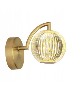 Kinkiet Brillant LED z regulacją barwy światła - złote wykończenie do eleganckich wnętrz sypialnych