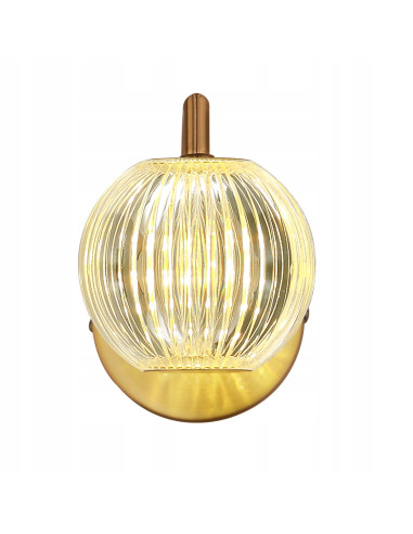 Kinkiet Brillant LED z regulacją barwy światła - złote wykończenie do eleganckich wnętrz sypialnych