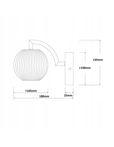 Kinkiet Brillant LED z regulacją barwy światła - złote wykończenie do eleganckich wnętrz sypialnych