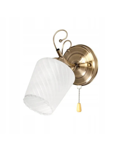 Lampa stołowa Venti VEN K-A 1616/1 AB - eleganckie oświetlenie z florystycznym motywem w białym i złotym wykończeniu