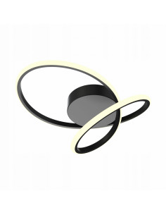 Nowoczesna lampa sufitowa LED CLINT w czerni - elegancki plafon do kuchni, sypialni i przedpokoju od Zuma Line