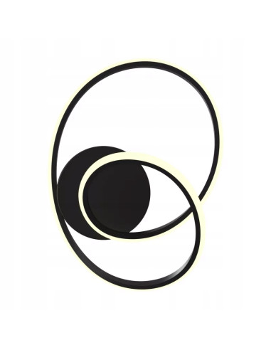 Nowoczesna lampa sufitowa LED CLINT w czerni - elegancki plafon do kuchni, sypialni i przedpokoju od Zuma Line