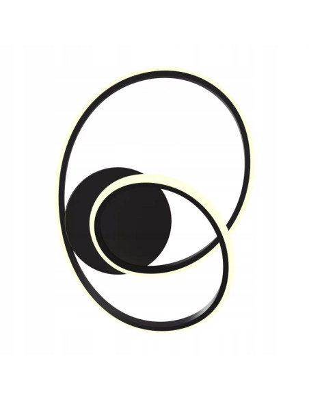 Nowoczesna lampa sufitowa LED CLINT w czerni - elegancki plafon do kuchni, sypialni i przedpokoju od Zuma Line