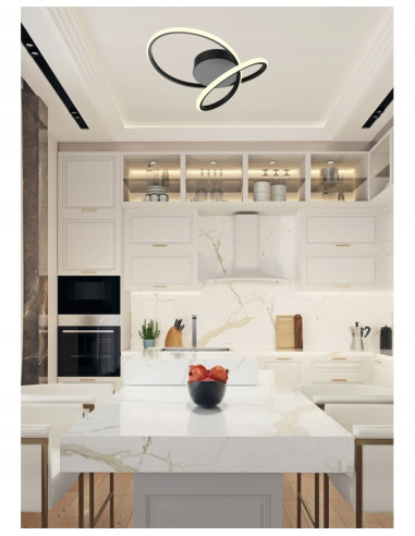 Nowoczesna lampa sufitowa LED CLINT w czerni - elegancki plafon do kuchni, sypialni i przedpokoju od Zuma Line