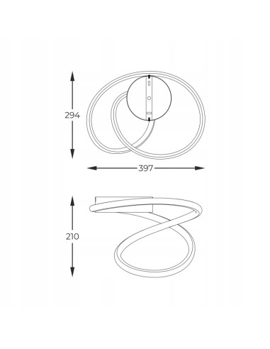 Nowoczesna lampa sufitowa LED CLINT w czerni - elegancki plafon do kuchni, sypialni i przedpokoju od Zuma Line