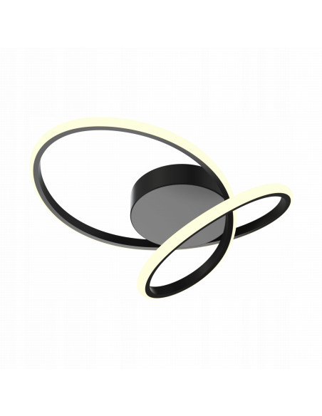 Nowoczesna lampa sufitowa LED CLINT w czerni - elegancki plafon do kuchni, sypialni i przedpokoju od Zuma Line