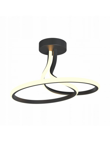 Nowoczesna lampa sufitowa CLINT LED 26W czarna - elegancki plafon do biura i wnętrz mieszkalnych
