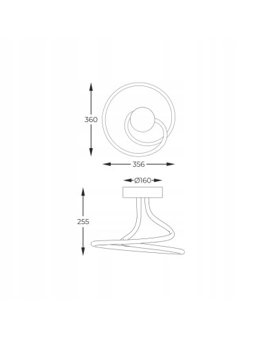 Nowoczesna lampa sufitowa CLINT LED 26W czarna - elegancki plafon do biura i wnętrz mieszkalnych