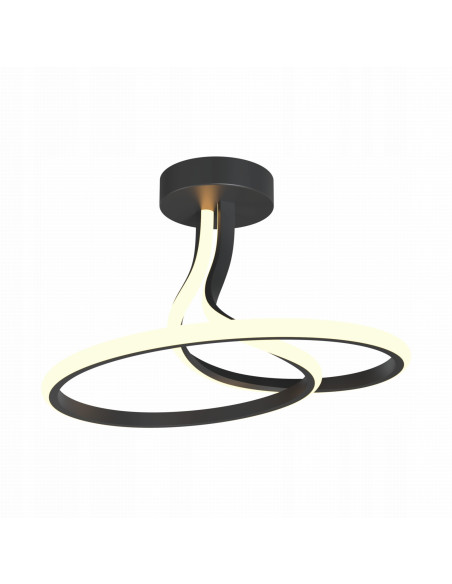 Nowoczesna lampa sufitowa CLINT LED 26W czarna - elegancki plafon do biura i wnętrz mieszkalnych