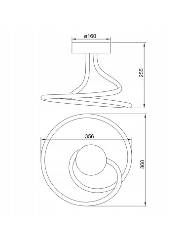 Nowoczesna lampa sufitowa CLINT LED 26W czarna - elegancki plafon do biura i wnętrz mieszkalnych