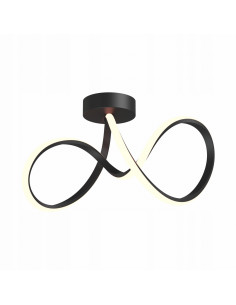 Nowoczesna Lampa Sufitowa CLINT LED, Czarna, Zintegrowane Źródło Światła, Idealna do Salonów i Wnętrz