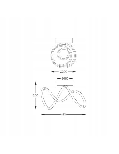 Nowoczesna Lampa Sufitowa CLINT LED, Czarna, Zintegrowane Źródło Światła, Idealna do Salonów i Wnętrz