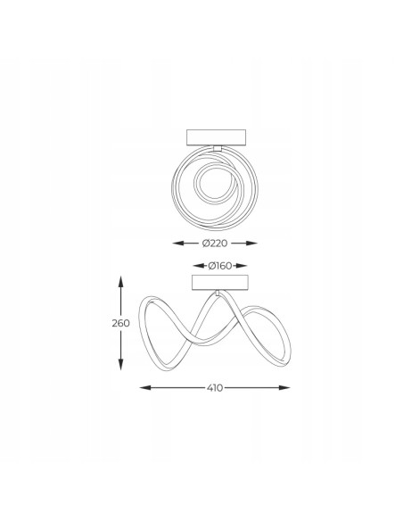 Nowoczesna Lampa Sufitowa CLINT LED, Czarna, Zintegrowane Źródło Światła, Idealna do Salonów i Wnętrz