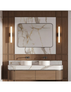 Kinkiet LED Linea 61 cm w złoto-metalicznym wykończeniu - nowoczesne oświetlenie do łazienki z regulacją barwy światła 2