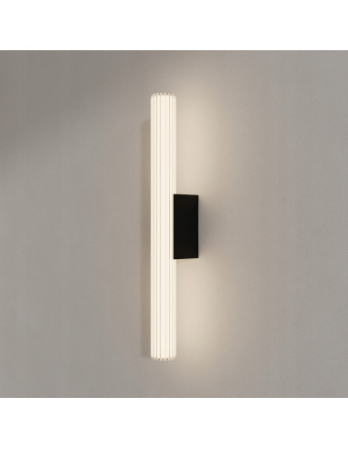 Luksusowy kinkiet LED tuba 61 cm 12W z regulacją barwy światła IP44 - Czarny, idealny do nowoczesnych wnętrz i łazienek