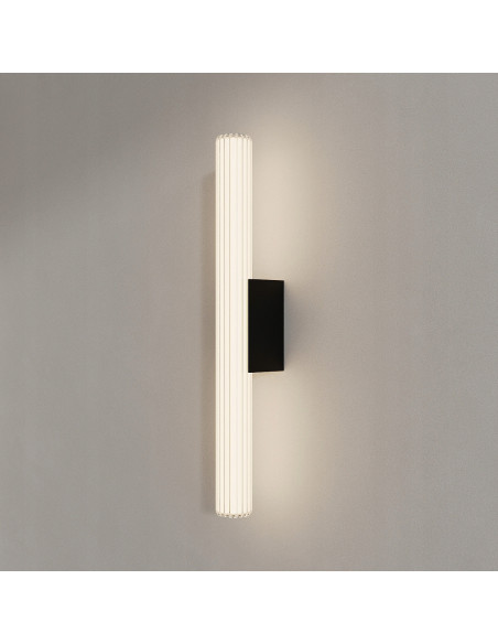 Luksusowy kinkiet LED tuba 61 cm 12W z regulacją barwy światła IP44 - Czarny, idealny do nowoczesnych wnętrz i łazienek