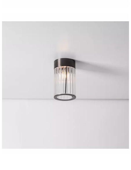 Lampa sufitowa ARIA tytanowa, nowoczesna, okrągła oprawa oświetleniowa do przedpokoju i korytarza