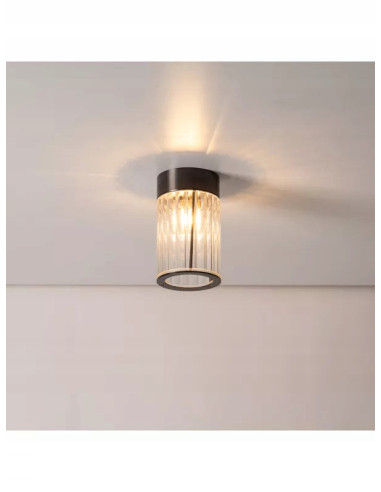 Lampa sufitowa ARIA tytanowa, nowoczesna, okrągła oprawa oświetleniowa do przedpokoju i korytarza