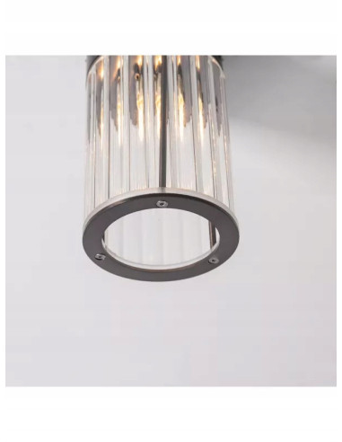 Lampa sufitowa ARIA tytanowa, nowoczesna, okrągła oprawa oświetleniowa do przedpokoju i korytarza