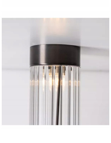 Lampa sufitowa ARIA tytanowa, nowoczesna, okrągła oprawa oświetleniowa do przedpokoju i korytarza