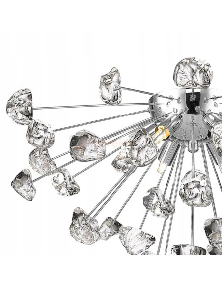 Elegancka lampa sufitowa STAR G9 z szklanymi akcentami - nowoczesny plafon do stylowych wnętrz