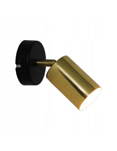 Kinkiet VILA w złotym odcieniu z ruchomym reflektorem – nowoczesne oświetlenie do korytarza i schodów