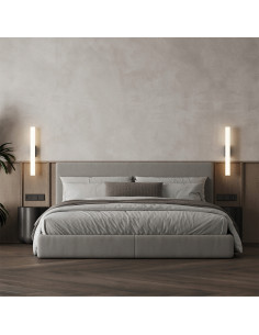 Nowoczesny kinkiet LED Linea z regulacją barwy światła, czarny - elegancka lampa do sypialni i łazienki od Light Prestige 2