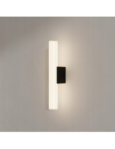 Nowoczesny kinkiet LED Linea z regulacją barwy światła, czarny - elegancka lampa do sypialni i łazienki od Light Prestige