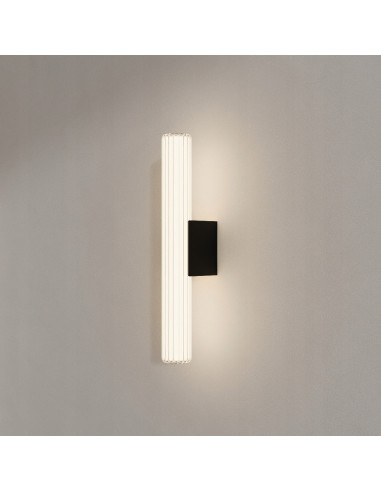 Nowoczesny kinkiet LED Linea z regulacją barwy światła, czarny - elegancka lampa do sypialni i łazienki od Light Prestige