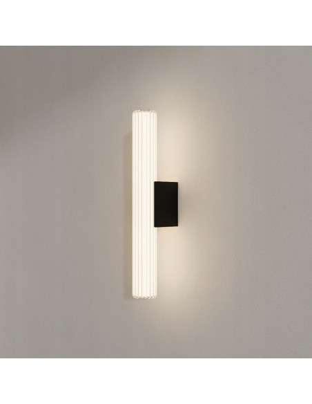 Nowoczesny kinkiet LED Linea z regulacją barwy światła, czarny - elegancka lampa do sypialni i łazienki od Light Prestige