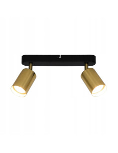 Plafon sufitowy VILA z regulowanymi tubami w kolorze złotym i czarnym, nowoczesny design do salonu i kuchni GU10.