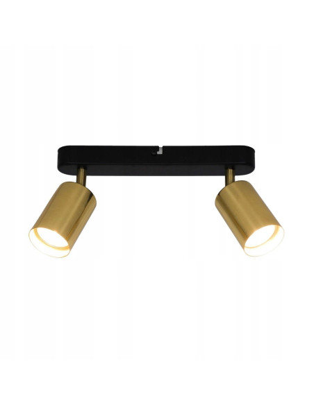 Plafon sufitowy VILA z regulowanymi tubami w kolorze złotym i czarnym, nowoczesny design do salonu i kuchni GU10.
