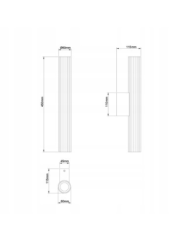 Nowoczesny kinkiet LED Linea z regulacją barwy światła, czarny - elegancka lampa do sypialni i łazienki od Light Prestige