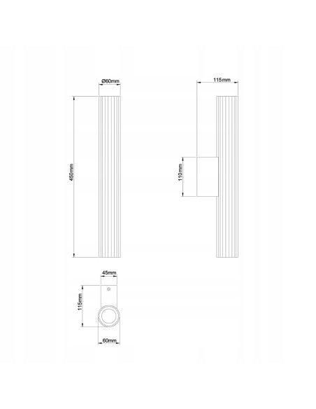 Nowoczesny kinkiet LED Linea z regulacją barwy światła, czarny - elegancka lampa do sypialni i łazienki od Light Prestige