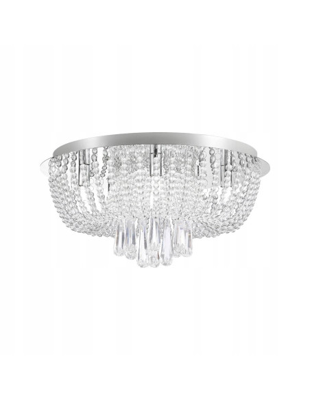 Lampa sufitowa SENSI w chromie z kryształowymi elementami - nowoczesny plafon do eleganckich wnętrz