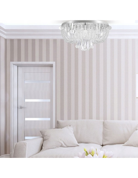 Lampa sufitowa SENSI w chromie z kryształowymi elementami - nowoczesny plafon do eleganckich wnętrz