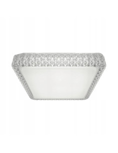 Plafon LED MOA - Elegancka lampa sufitowa w kształcie płatków śniegu, chromowa rama, nowoczesne oświetlenie wnętrz.