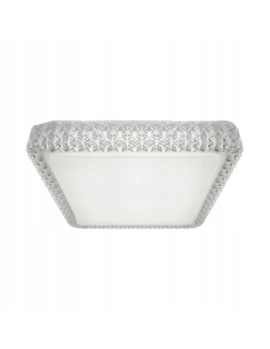 Plafon LED MOA - Elegancka lampa sufitowa w kształcie płatków śniegu, chromowa rama, nowoczesne oświetlenie wnętrz.