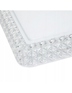 Plafon LED MOA - Elegancka lampa sufitowa w kształcie płatków śniegu, chromowa rama, nowoczesne oświetlenie wnętrz. 2