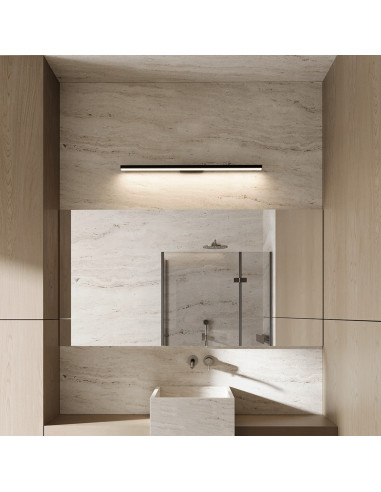 Kinkiet LED Aqua Black IP44 - Nowoczesne oświetlenie łazienkowe z regulacją barwy światła 3000K-6000K