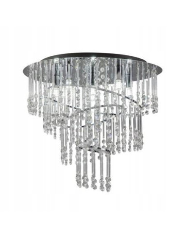 Lampa sufitowa TERRE w stylu glamour z kryształkami - elegancka plafoniera do salonu, sypialni i jadalni