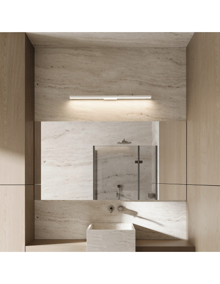 Kinkiet łazienkowy LED Aqua IP44 - biały, regulacja barwy światła, minimalistyczny design do nowoczesnych wnętrz