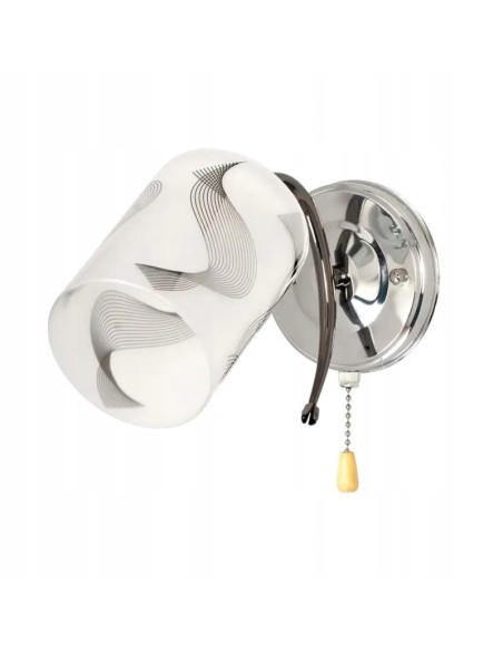 Lampa ścienna VEN K-N 0624/1 - Luksusowy element dekoracyjny z eleganckim kloszem w kolorze białym, srebrnym lub szarym.