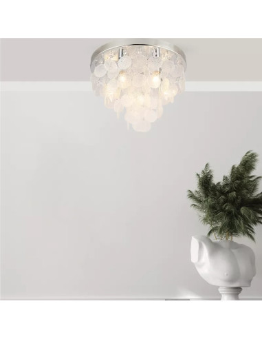 Lampa sufitowa PARDO - elegancki plafon z szklanymi wstawkami do nowoczesnych wnętrz i salonów