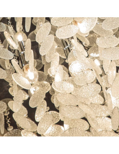 Lampa sufitowa PARDO - elegancki plafon z szklanymi wstawkami do nowoczesnych wnętrz i salonów