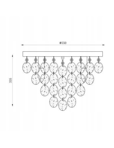 Lampa sufitowa PARDO - elegancki plafon z szklanymi wstawkami do nowoczesnych wnętrz i salonów