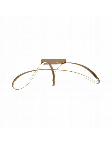 Lampa sufitowa FERMI Spiralna LED 2800 Lm Złota z Regulacją Barwy Światła - Nowoczesny Design do Wnętrz