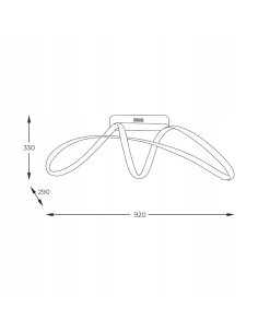 Lampa sufitowa FERMI Spiralna LED 2800 Lm Złota z Regulacją Barwy Światła - Nowoczesny Design do Wnętrz 2