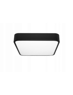 Nowoczesny plafon LED HOLLYWOOD 30x30 cm, czarny, 24W, neutralna biel 4000K - eleganckie oświetlenie do wnętrz.
